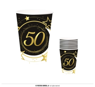 6 pohárikov 240 ml na oslavu 50 rokov