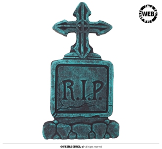"RIP" náhrobný kameň s krížom