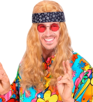 Hippie blond parochňa s čelenkou